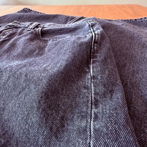 Madewell Skirt Size 28 Black Denim Maxi Front Slit - Picture 6 of 12